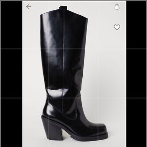 LEATHER KNEE HIGH BOOTS